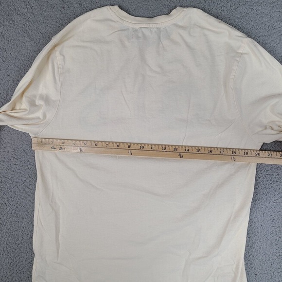 Guess Los Angeles T-Shirt Mens Large Beige Long Sleeve Embroidered Cotton‎ - Picture 9 of 13